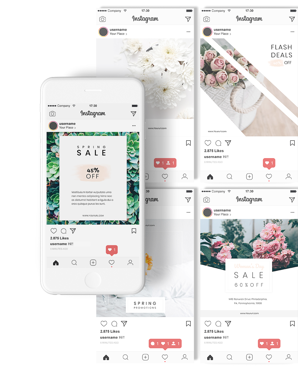 esempio Mockup social