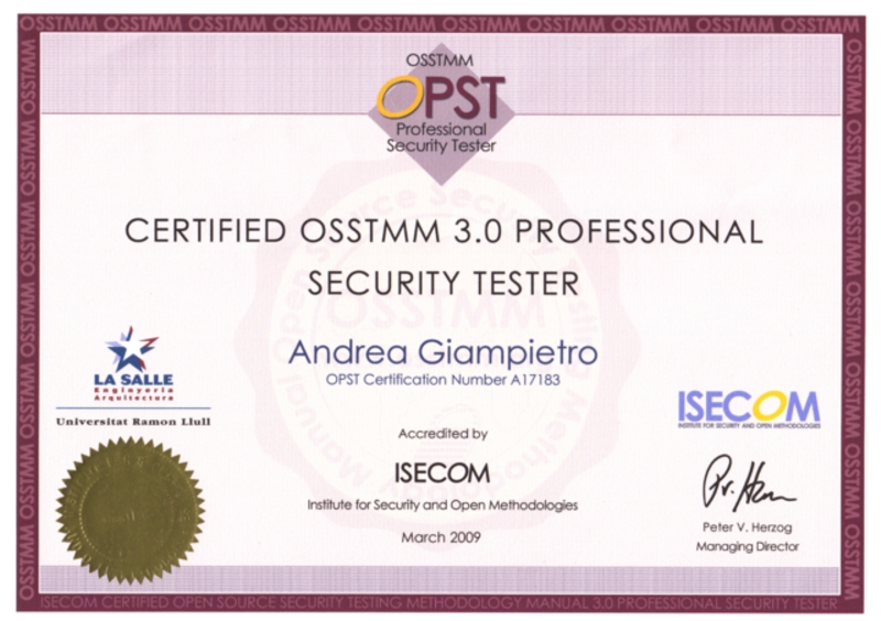 Sicurezza informatica osstmm